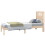 VidaXL vidaXL Bed Frame Bed Base Platform Bed Solid Wood Pine 75x190 cm Small Single 3