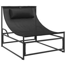 vidaXL Garden Lounger Chair 87x74x73 cm Steel Textilene Anthracite Outdoor