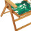 VidaXL vidaXL Garden Dining Set 7 Piece Chairs Leaf Pattern Fabric and Solid Wood 9