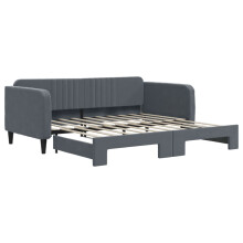 (dark grey, Couch Sofa Bed Trundle) vidaXL Daybed Sofa Bed Guest Bed with Mattress Light Grey 90x190 cm Velvet