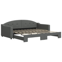 (dark grey, Couch Sofa Trundle) vidaXL Daybed Sofa Bed Guest Bed with Mattress Light Grey 90x190 cm Fabric