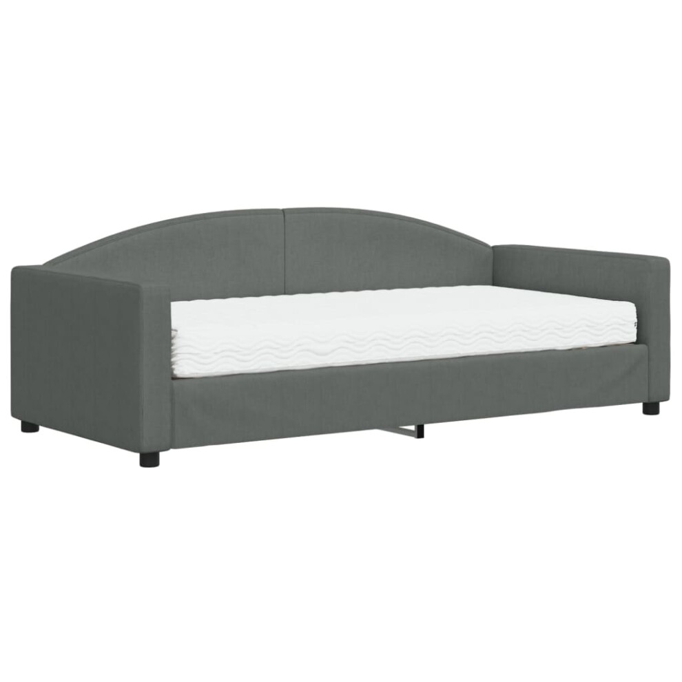 Vidaxl (Dark Grey, Mattress Sofa Bed) Daybed Living Room Sofa Bed Sofa Bed Guest Bed Sleeper Sofa Fabric