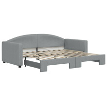 (light grey, Trundle Sofa Bed) vidaXL Daybed Living Room Sofa Bed Sofa Bed Guest Bed Sleeper Sofa Fabric
