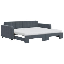 (dark grey, Sofa Trundle and Mattresses) vidaXL Daybed Living Room Sofa Bed Sofa Bed Guest Bed Sleeper Sofa Velvet
