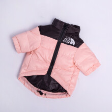 (Pink, L) Jacket Down Dog Thick And Warm Outdoor Pet Clothing Embroidery Letter Design