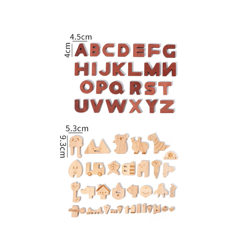 (English) And Wooden Letter Number Puzzle Toy For Children Educational Games Word Play-image-OPC-PK77XP2-NEW