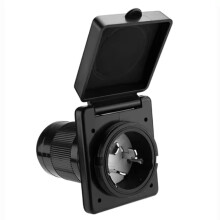 50-Amp Connection with Twist Lock for RVs, 125V/250V, Weatherproof Storage Compartment Cover