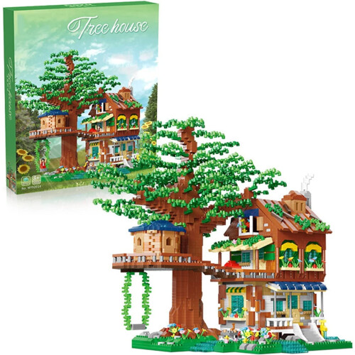 Tree House Building Blocks Kit, 4076 Wooden Clamping Blocks, Large ...
