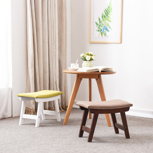 Footstool Wooden Structure Sponge Cushion Step 1