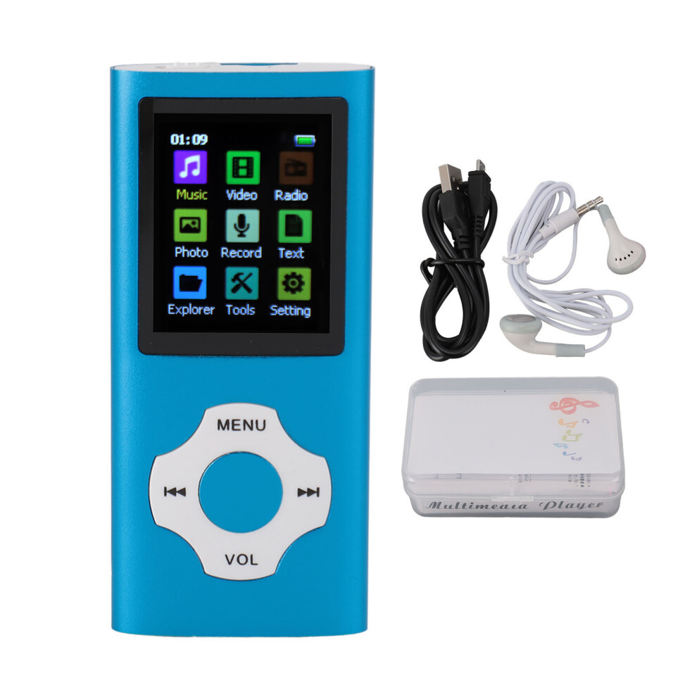 Mp3 Player Hifi Lossless Rechargeable 1.8In Tft Blue 8130196183750