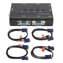 USB VGA KVM Switch 4 Port USB VGA KVM Switcher