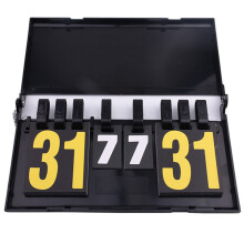 Black PVC Flip Scoreboard Portable Scorekeeper for Sports Events