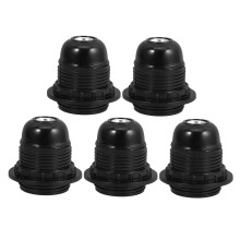Lamp Base for Floor and Table Lamps, Black Lamp Holder Compatible with LED and Halogen Bulbs, Durable Design