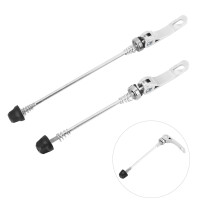 Aluminium Fahrrad-Schnellspannern Set für Mountain- und Rennräder - Silber, 185 mm vorne, 145 mm hinten