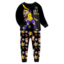 (Style A,110cm)Conjunto de pijama pantalones de manga larga para niños con patrón Cr7 ropa de dormir ropa de moda