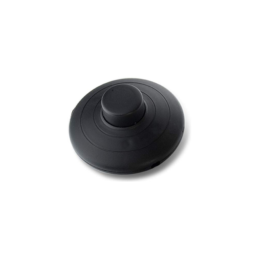 Foot Switch Round Black 2A 250V Pedal Switch For Floor Lamps, Durable 1 X Black Design, Easy To Use 6947110780290