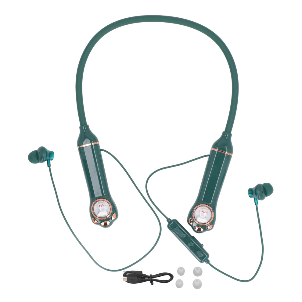 Neckband Earbuds Ipx5 Bluetooth 5.3 Wireless Cat Green 8130196186560