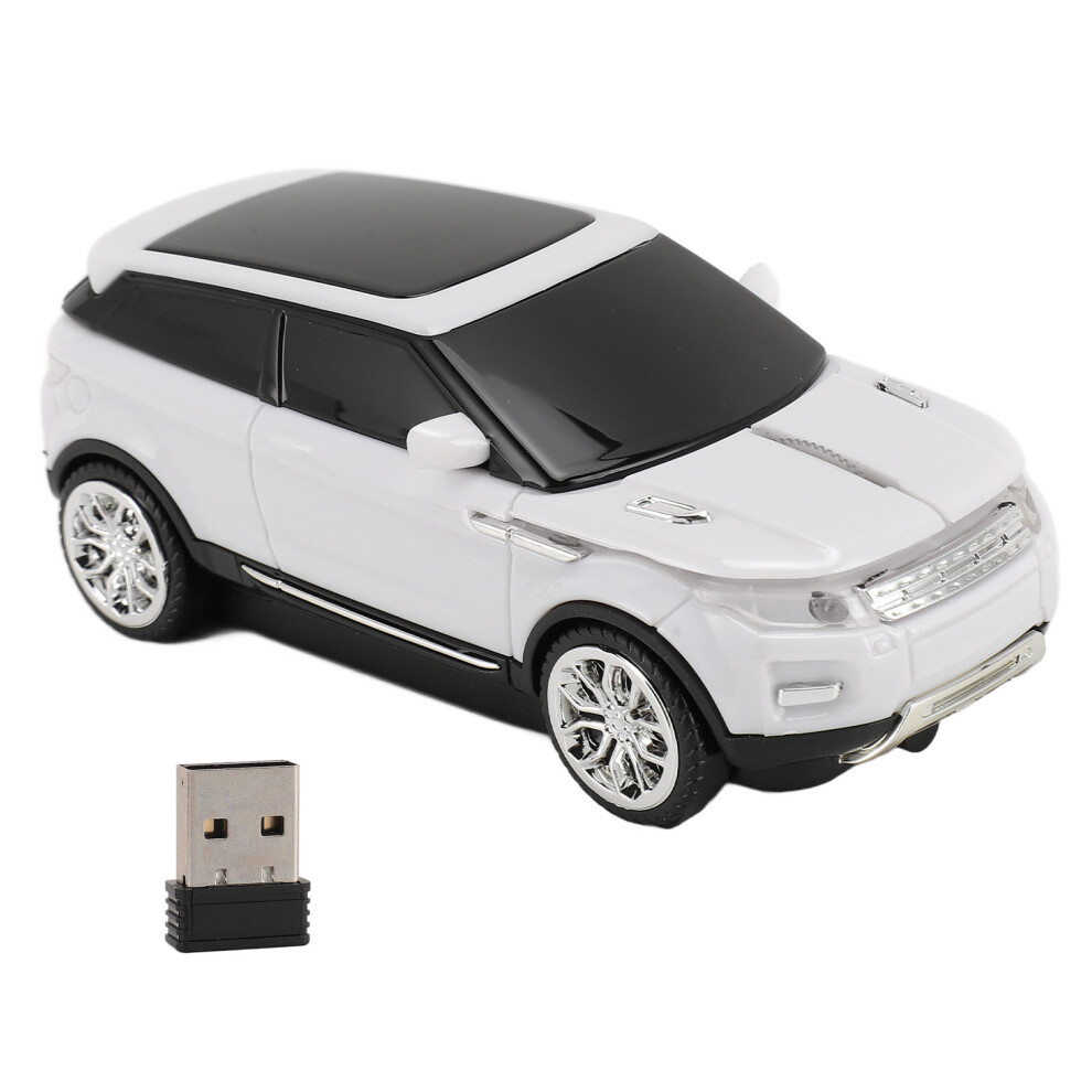 Car Shape Wireless Gaming Mice 2.4Ghz 1600 Dpi White 8130196187086