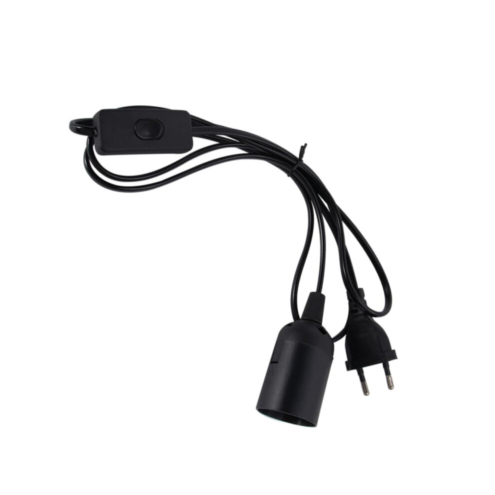E27 Power Cable With 18 Extension E27 Lamp Socket, Black Inline Switch, Ac220 Compatible For Pendant Lights And Table Lamps 6947110781532