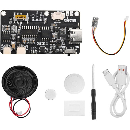 Speech Recording Module For Greeting Cards 8MB Memory Adjustable Sound Chip Push Button Magnetic For DIY Projects 2
