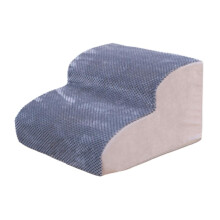 Dog Climbing Ladder Bed Sofa Steps Removable Washable Gray Sponge Stairs for Small Dogs and Elderly Pets