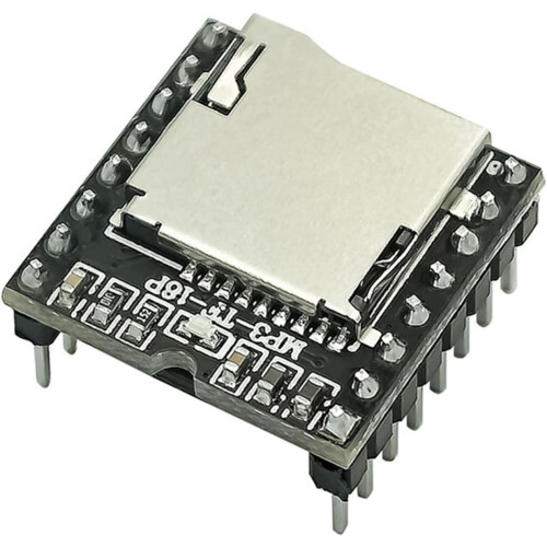 MP3 Player Module Set, 2 Pieces, 2x2 cm Sound Module for DIY Projects, Compatible with Arduino and Raspberry Pi 2