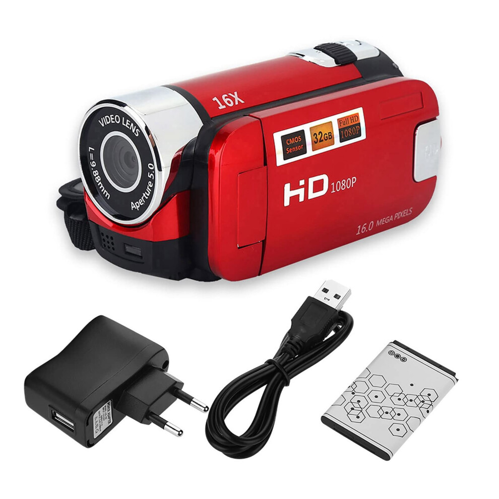 Digital Camcorder 16X Hd Video Camera For Home Use, High Resolution Dv Camcorder In With Video Recording Features Red 6038364918161