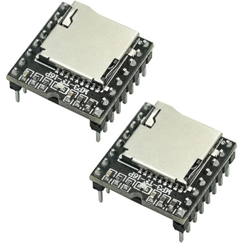 MP3 Player Module for Voice Decoding Board, 2-Pack Small USB Sound Module with Memory Card Compatibility 2