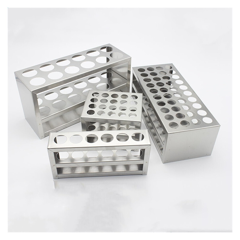 Stainless Steel Test Tube Holder 16mm 40 Holes Centrifuge Rack for School Experiments Laboratory Use-image-OPC-PK79KH2-NEW