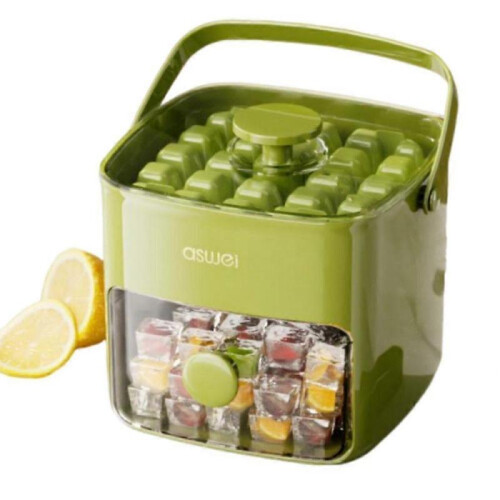 (Green) Portable Ice Maker  48-Cube Countertop Machine w/ One-Click Release