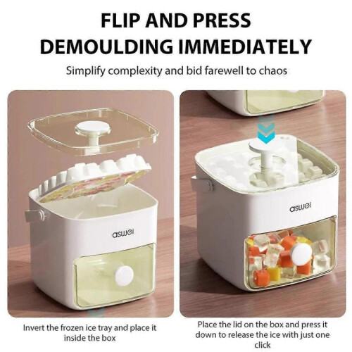 (Blue) Portable Ice Maker  48-Cube Countertop Machine w/ One-Click Release 1