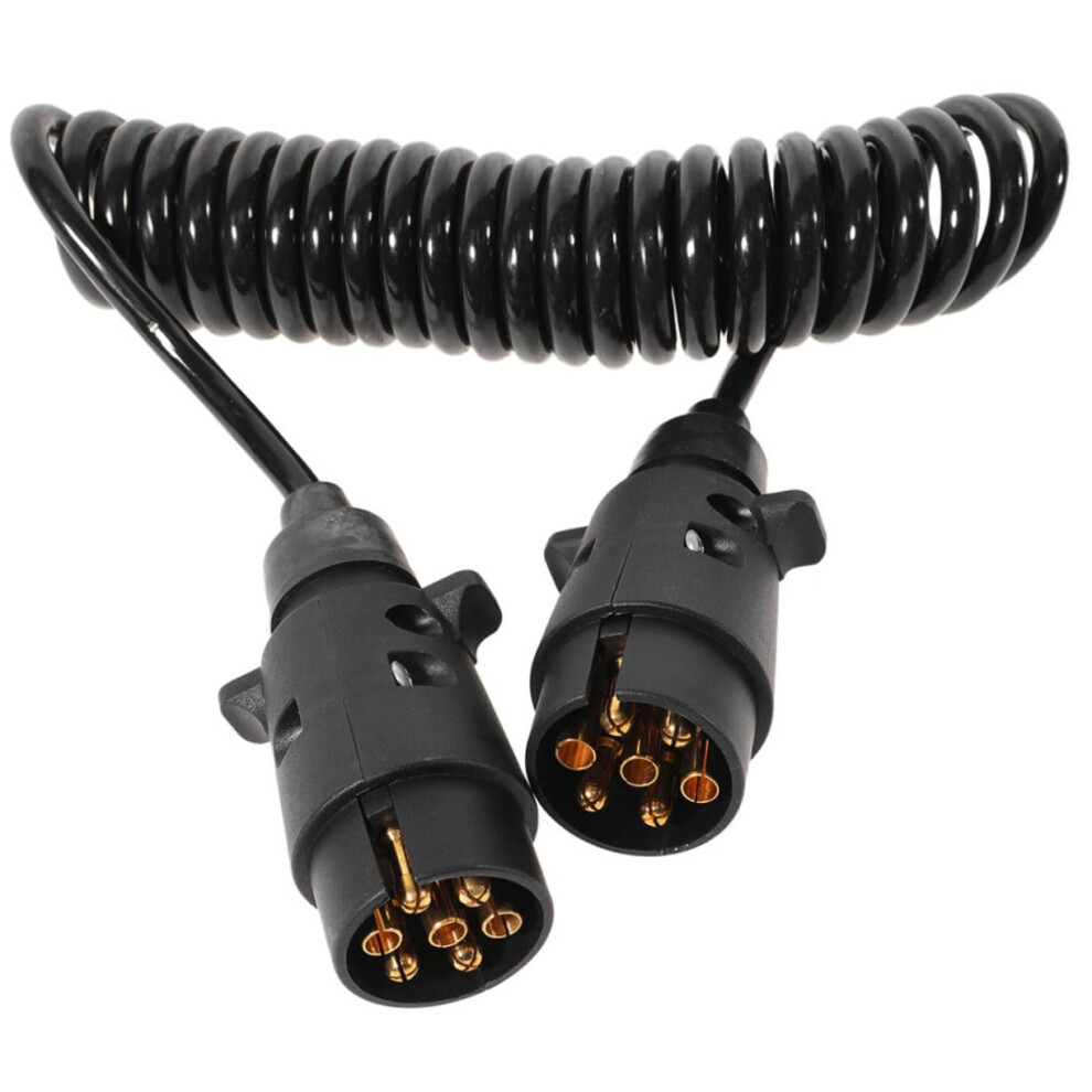 Gewickeltes Verlã¤Ngerungskabel Fã¼R Anhã¤Nger 7-Pin Spiralverlã¤Ngerungskabel Flexibles Design Schwarz Fã¼R Verschiedene Fahrzeuge 6947110784045