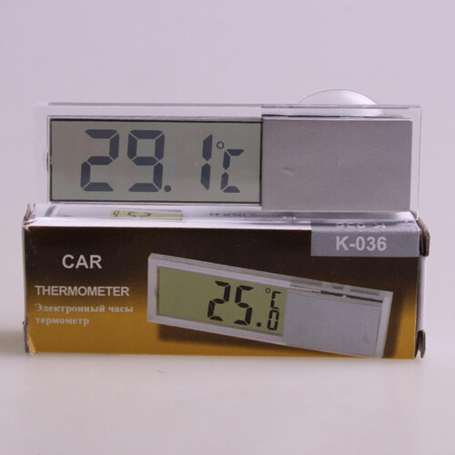 Auto Dashboard Digital Clock with Suction Cup | LCD Temperature Display, Automotive Clock, Table Thermometer, Accurate Timekeeping 1