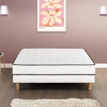 Set materasso e sommier 140 x 200 cm Altezza 24 cm - molle insacchettate - 7 zone - reversibile - prodotto in Belgio - DEKO DREAM