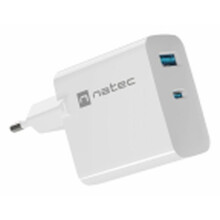 NATEC RIBERA GAN CHARGER 1X USB-A + 1X USB-C 45W WHITE