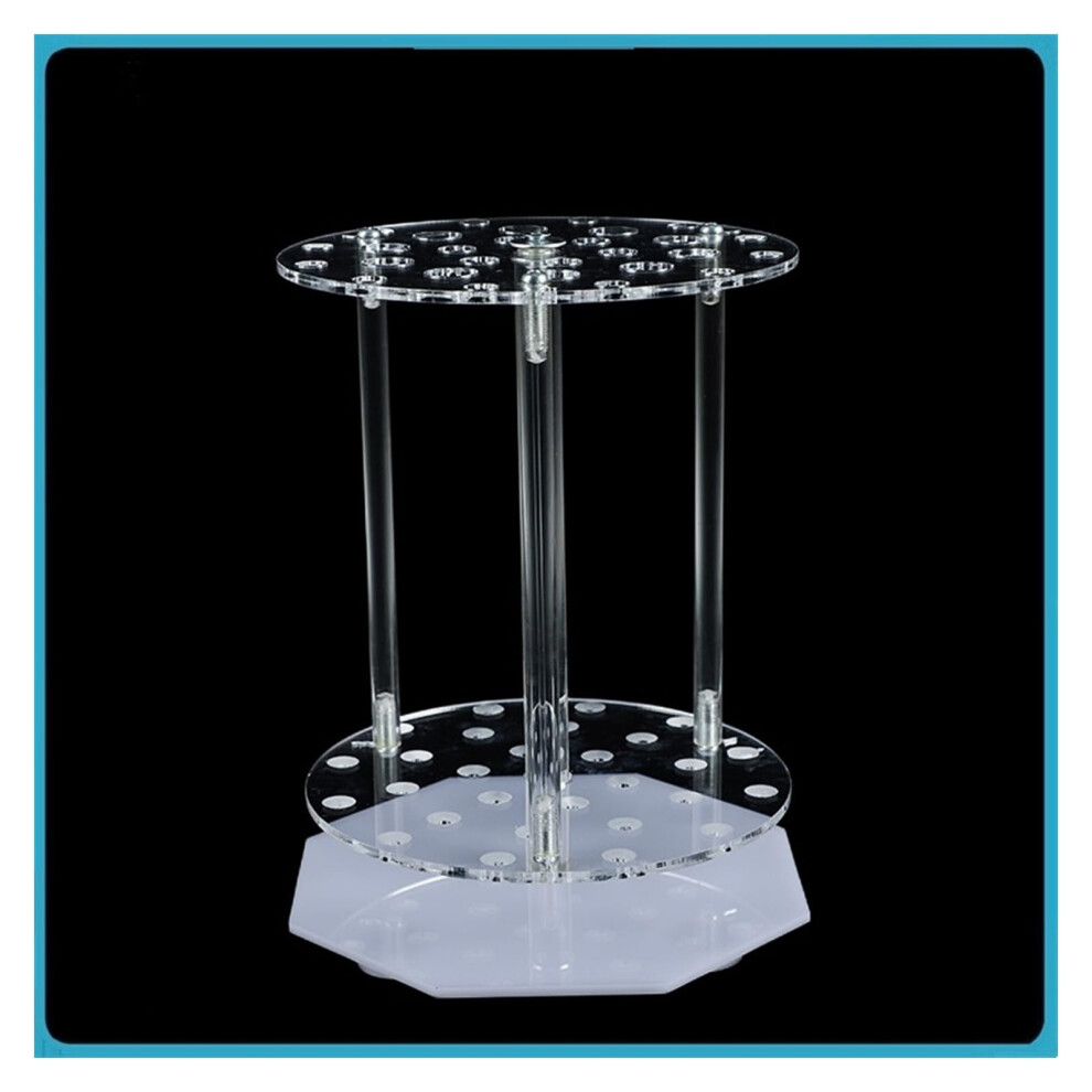 Laboratory Equipment Rack Pipette Straw Holder, Circular PMMA Stand with 32 Cavities, 11-16mm Hole Diameter-image-OPC-PK79PT9-NEW