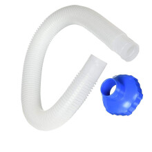 Above Ground Pool Skimmer Hose and Adapter Set, Pool Cleaning Tool, Compatible with Standard Skimmer Models, White