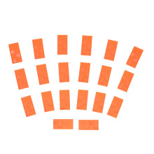 20 Stück Schleifblock-Bodeninstallations-Werkzeugset, Orange - 6x3x0,5cm