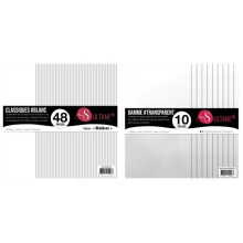 Packs Scrapbooking Papier Weiß und Transparent zum Prägen