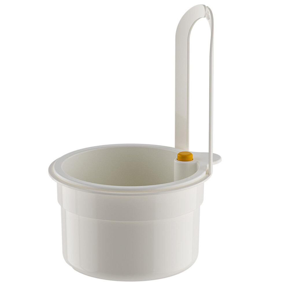 Multi-Purpose Faucet Hanging Strainer, Self-Cleaning Food Waste Catcher, Press Automatic Dumping Kitchen Draining Basket, White 6947110785035