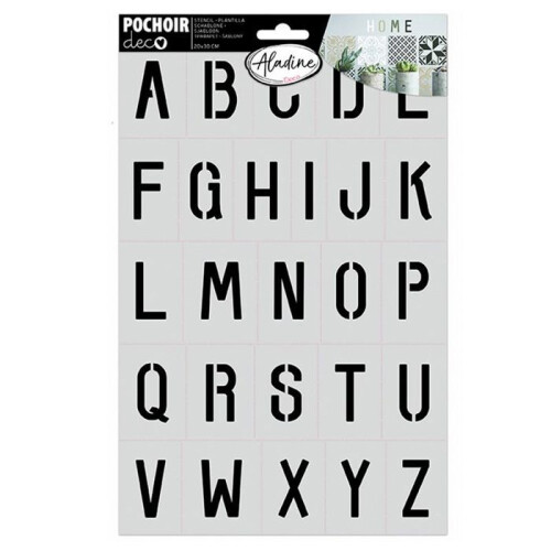 Dekorationsschablone - Alphabet - 20 x 30 cm