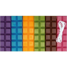 Vela de cera 6 colores vivos 480 g + mecha