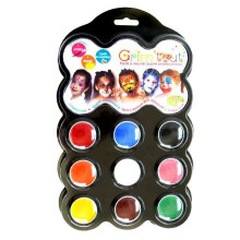 Paleta de maquiagem aquática GRIM'TOUT Carnaval - Infantil - 9 cores sortidas