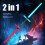 2Pcs 7 Colors Changing Light Up Sword Expandable 6