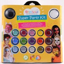 Kit de Maquilhagem - Grim'Tout - Super Festa - 17 Cores - Lavável com Água - Para Crianças