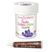 Arôme alimentar natural em pó violeta + Caneta de chocolate