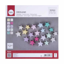 100 fogli per origami colore pastello 20 x 20 cm