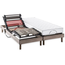 Set materasso+rete relax elettrica COMFORT - 2x80x200 cm - Materasso in schiuma - DEKO DREAM Samba