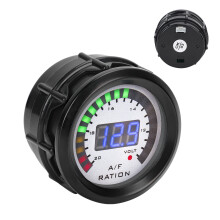 12V 52mm Blau Digital-Luft-Kraftstoff-Verhältnis-Anzeige für Benzinfahrzeuge 4/6/8 Zylinder