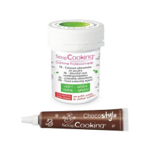 Caneta de chocolate + Corante alimentar em pó verde